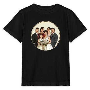 Célébrez le bonheur de la famille lors d’une journée spéciale - T-shirt bio MINI CREATOR Stanley/Stella Enfant - noir - Devant - Mikhail (115cm)