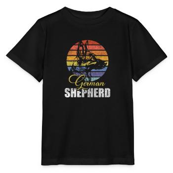 Schäferhund Wachhund Haustier - Stanley/Stella Kinder T-Shirt MINI CREATOR  - Schwarz - Vorne - Mikhail (115cm)