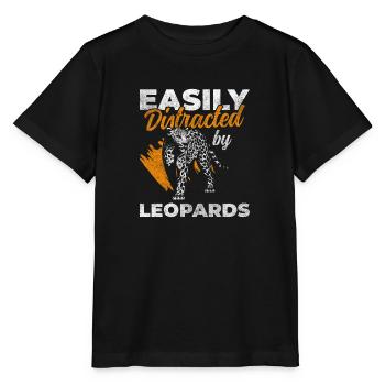 Léopard Animal Sauvage - T-shirt bio MINI CREATOR Stanley/Stella Enfant - noir - Devant - Mikhail (115cm)