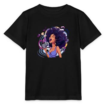 Sensation vocale - T-shirt bio MINI CREATOR Stanley/Stella Enfant - noir - Devant - Mikhail (115cm)