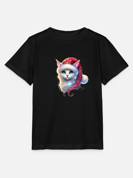 Christmas Cat - Stanley/Stella Kinder T-Shirt MINI CREATOR - Schwarz