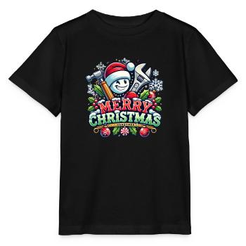 Handyman Christmas Artisan - Stanley/Stella MINI CREATOR Kids’ T-Shirt - black - Front - Mikhail (115cm)