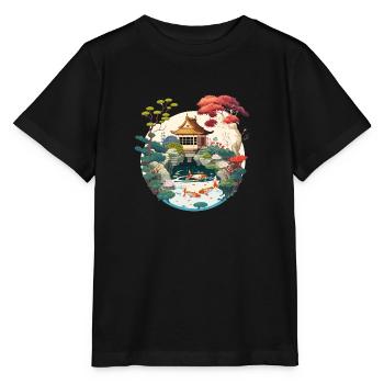 L’harmonie de la nature : un art numérique d’un - T-shirt bio MINI CREATOR Stanley/Stella Enfant - noir - Devant - Mikhail (115cm)