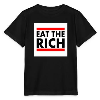 Eat the rich - Stanley/Stella MINI CREATOR Kids’ T-Shirt - black - Front - Mikhail (115cm)