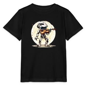 Der Roboter-Maestro - Stanley/Stella Kinder T-Shirt MINI CREATOR  - Schwarz - Vorne - Mikhail (115cm)
