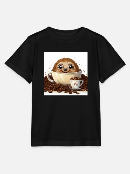 Der Coffee Hugger - Stanley/Stella Kinder T-Shirt MINI CREATOR - Schwarz