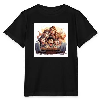 Die koffeinhaltigen Schreibkräfte - Stanley/Stella Kinder T-Shirt MINI CREATOR  - Schwarz - Vorne - Mikhail (115cm)