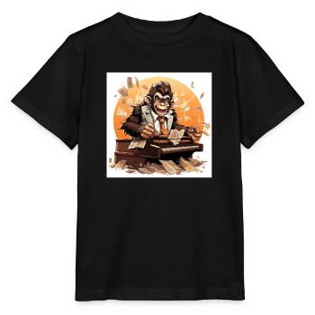 Der Koffein-Maestro - Stanley/Stella Kinder T-Shirt MINI CREATOR  - Schwarz - Vorne - Mikhail (115cm)
