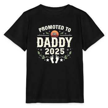 Promu au rang de papa est. 2025 - T-shirt bio MINI CREATOR Stanley/Stella Enfant - noir - Devant - Mikhail (115cm)