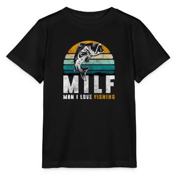 Fishing Pike Trip Perch - Stanley/Stella MINI CREATOR Kids’ T-Shirt - black - Front - Mikhail (115cm)