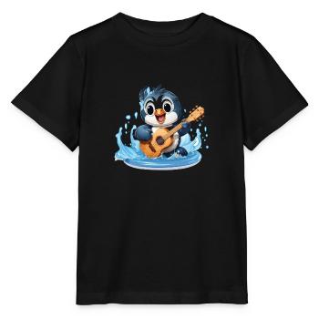 Le Pingouin Mélodique - T-shirt bio MINI CREATOR Stanley/Stella Enfant - noir - Devant - Mikhail (115cm)