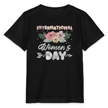 Célébrations du pouvoir des femmes - T-shirt bio MINI CREATOR Stanley/Stella Enfant - noir - Devant - Mikhail (115cm)