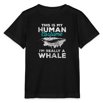 Wale Meeresbewohner See - Stanley/Stella Kinder T-Shirt MINI CREATOR  - Schwarz - Vorne - Mikhail (115cm)