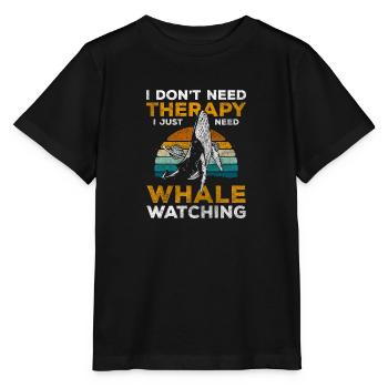 Wal Lebewesen Tierschutz Blau - Stanley/Stella Kinder T-Shirt MINI CREATOR  - Schwarz - Vorne - Mikhail (115cm)