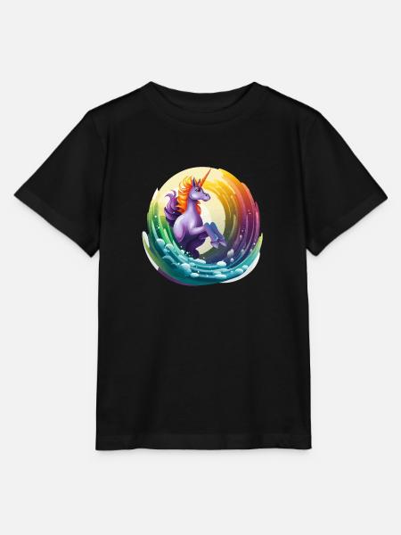 Mystische Kaskade - Stanley/Stella Kinder T-Shirt MINI CREATOR  - Schwarz