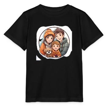 Contes au coin du feu - T-shirt bio MINI CREATOR Stanley/Stella Enfant - noir - Devant - Mikhail (115cm)