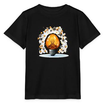 Éclairer la créativité - T-shirt bio MINI CREATOR Stanley/Stella Enfant - noir - Devant - Mikhail (115cm)