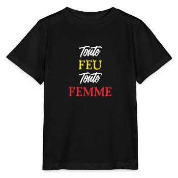 TOUTE FEU TOUTE FEMME - T-shirt bio MINI CREATOR Stanley/Stella Enfant - noir - Devant - Mikhail (115cm)