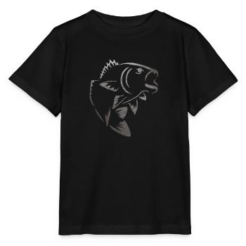 Perch Fishing - Perch Shirt - Stanley/Stella MINI CREATOR Kids’ T-Shirt - black - Front - Mikhail (115cm)