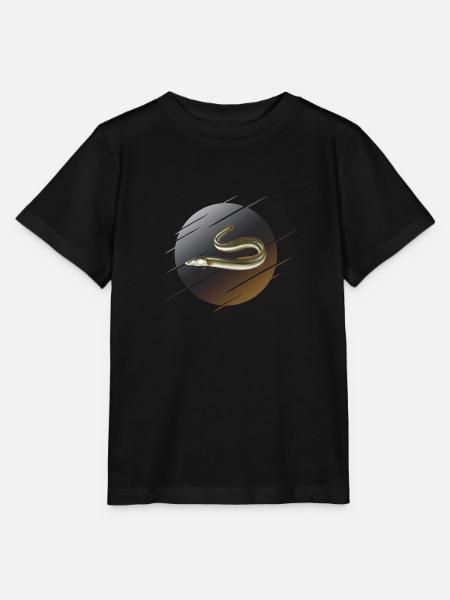 Aal Angeln Wurm Fisch - Stanley/Stella Kinder T-Shirt MINI CREATOR - Schwarz