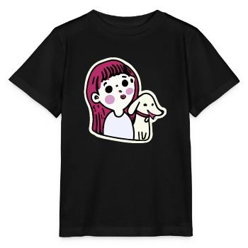 Teckel Chien Chien Viennois - T-shirt bio MINI CREATOR Stanley/Stella Enfant - noir - Devant - Mikhail (115cm)