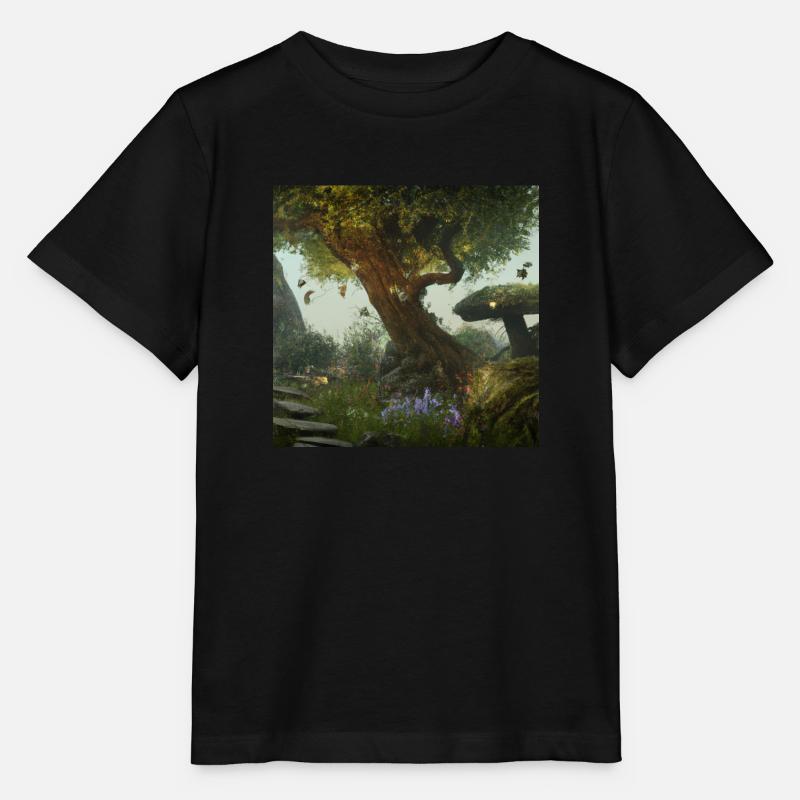 Forêt magique - T-shirt bio MINI CREATOR Stanley/Stella Enfant - noir