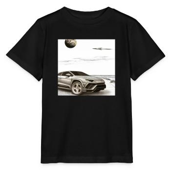 SUV on the beach - Stanley/Stella MINI CREATOR Kids’ T-Shirt - black - Front - Mikhail (115cm)