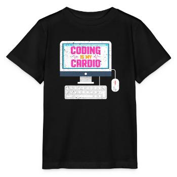 Le codage est mon cardio - T-shirt bio MINI CREATOR Stanley/Stella Enfant - noir - Devant - Mikhail (115cm)