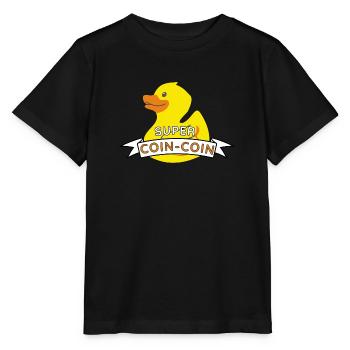 Super Coin-Coin - T-shirt bio MINI CREATOR Stanley/Stella Enfant - noir - Devant - Mikhail (115cm)
