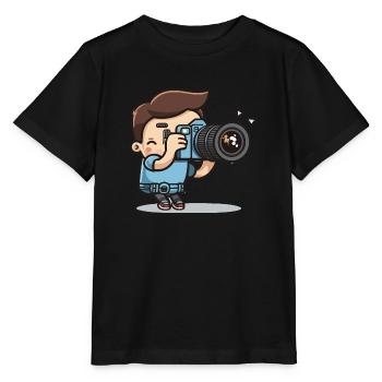 Photograph - Stanley/Stella Kinder T-Shirt MINI CREATOR  - Schwarz - Vorne - Mikhail (115cm)