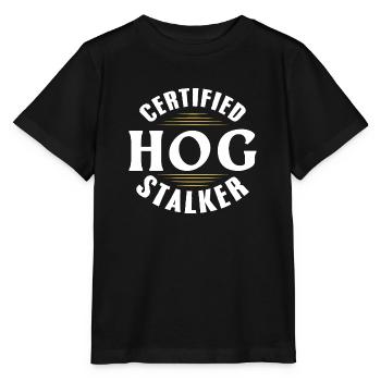 certified hog stalker Design for a hunting fan - Stanley/Stella MINI CREATOR Kids’ T-Shirt - black - Front - Mikhail (115cm)