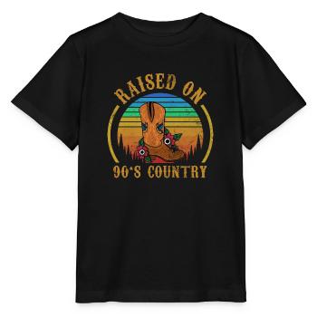 Raised On 90's Country - Country Life Cowboy - Stanley/Stella MINI CREATOR Kids’ T-Shirt - black - Front - Mikhail (115cm)