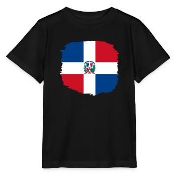 Drapeau de la République dominicaine Drapeau Dom Rep Voyage - T-shirt bio MINI CREATOR Stanley/Stella Enfant - noir - Devant - Mikhail (115cm)