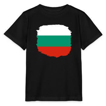 Drapeau de la Bulgarie Drapeau bulgare Sables d’or - T-shirt bio MINI CREATOR Stanley/Stella Enfant - noir - Devant - Mikhail (115cm)