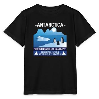 Antarctique - Le continent international - T-shirt bio MINI CREATOR Stanley/Stella Enfant - noir - Devant - Mikhail (115cm)