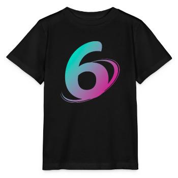 Nummer 6 mehrfarbig - Stanley/Stella Kinder T-Shirt MINI CREATOR  - Schwarz - Vorne - Mikhail (115cm)
