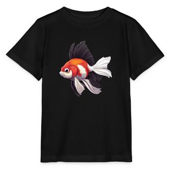 Fancy Veiltail Goldfish - Stanley/Stella MINI CREATOR Kids’ T-Shirt - black - Front - Mikhail (115cm)