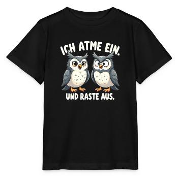 ich atme ein und raste aus lustige - Stanley/Stella Kinder T-Shirt MINI CREATOR  - Schwarz - Vorne - Mikhail (115cm)