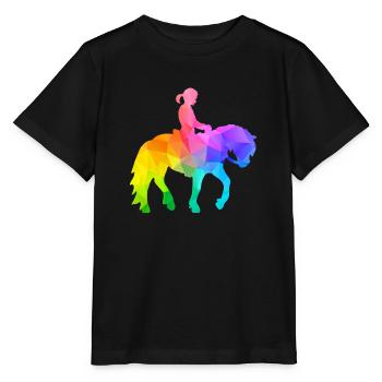 Filles d’équitation à poney - T-shirt bio MINI CREATOR Stanley/Stella Enfant - noir - Devant - Mikhail (115cm)