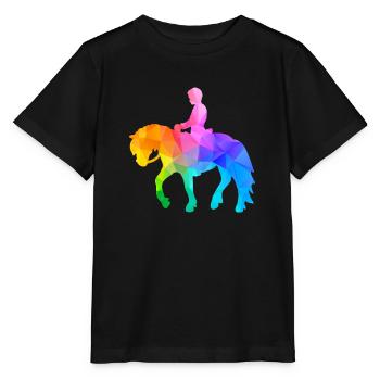 Pony Riding Boy - Stanley/Stella MINI CREATOR Kids’ T-Shirt - black - Front - Mikhail (115cm)