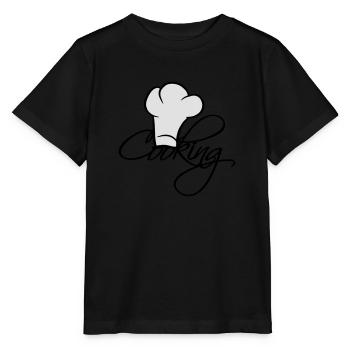 Chef cuisinier Cap Logo Chef étoilé - T-shirt bio MINI CREATOR Stanley/Stella Enfant - noir - Devant - Mikhail (115cm)
