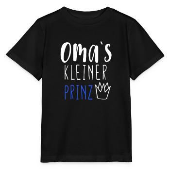 Oma's kleiner Prinz mit Krone - Stanley/Stella Kinder T-Shirt MINI CREATOR  - Schwarz - Vorne - Mikhail (115cm)