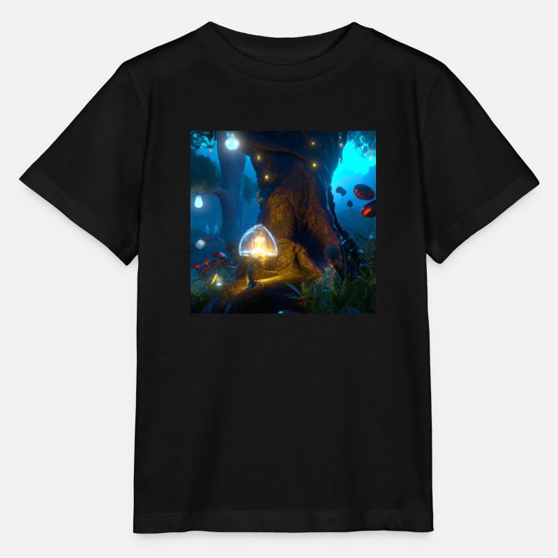 Forêt magique - T-shirt bio MINI CREATOR Stanley/Stella Enfant - noir