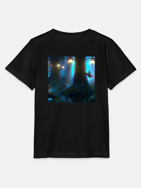 Magischer Wald - Stanley/Stella Kinder T-Shirt MINI CREATOR - Schwarz