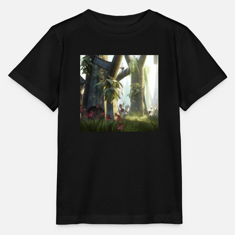 Forêt magique - T-shirt bio MINI CREATOR Stanley/Stella Enfant - noir