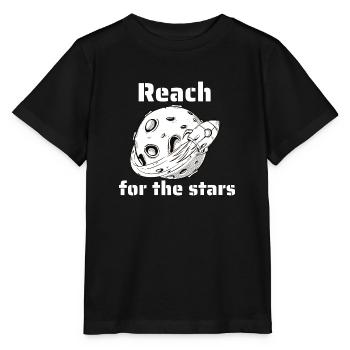 Reach For The Stars Retro Outer Space Designs - Stanley/Stella MINI CREATOR Kids’ T-Shirt - black - Front - Mikhail (115cm)