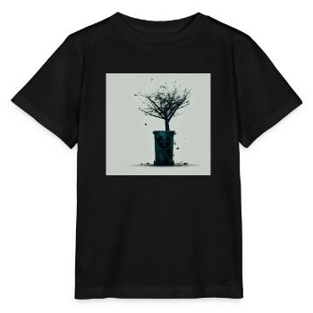 RECYCLE x NEW LIFE 9 - Stanley/Stella Kinder T-Shirt MINI CREATOR  - Schwarz - Vorne - Mikhail (115cm)