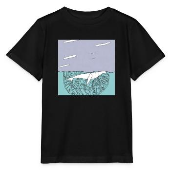 Endangered Animals, Polar Bear Illustration, Global Warming - Stanley/Stella MINI CREATOR Kids’ T-Shirt - black - Front - Mikhail (115cm)