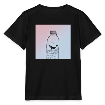 Flaschenpost, Wal-Illustration, Statement - Stanley/Stella Kinder T-Shirt MINI CREATOR  - Schwarz - Vorne - Mikhail (115cm)