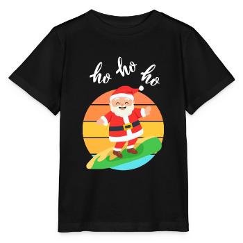 Surfender Weihnachtsmann - Stanley/Stella Kinder T-Shirt MINI CREATOR  - Schwarz - Vorne - Mikhail (115cm)
